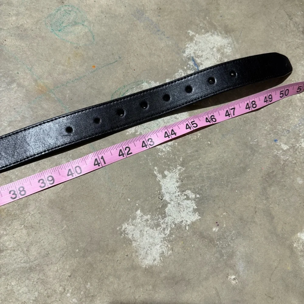 Black Leather Classic Belt Men Size 44 Business Casual‎ Quiet Luxury Old Money